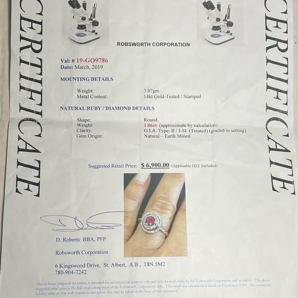 Stunning RUBY and DIAMOND Ring - Picture 9 of 9